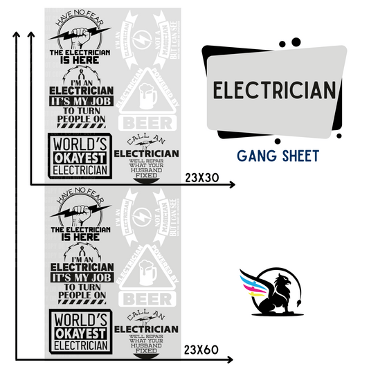 Premade Gang Sheet | Electrician