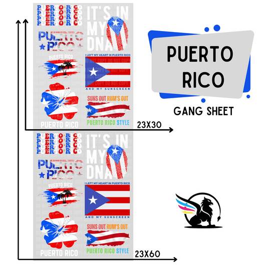 Premade Gang Sheet | Puerto Rico