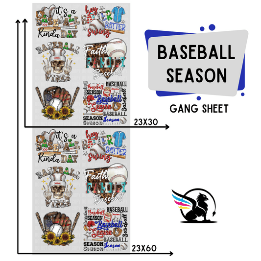 Premade Gang Sheet | Baseball Season