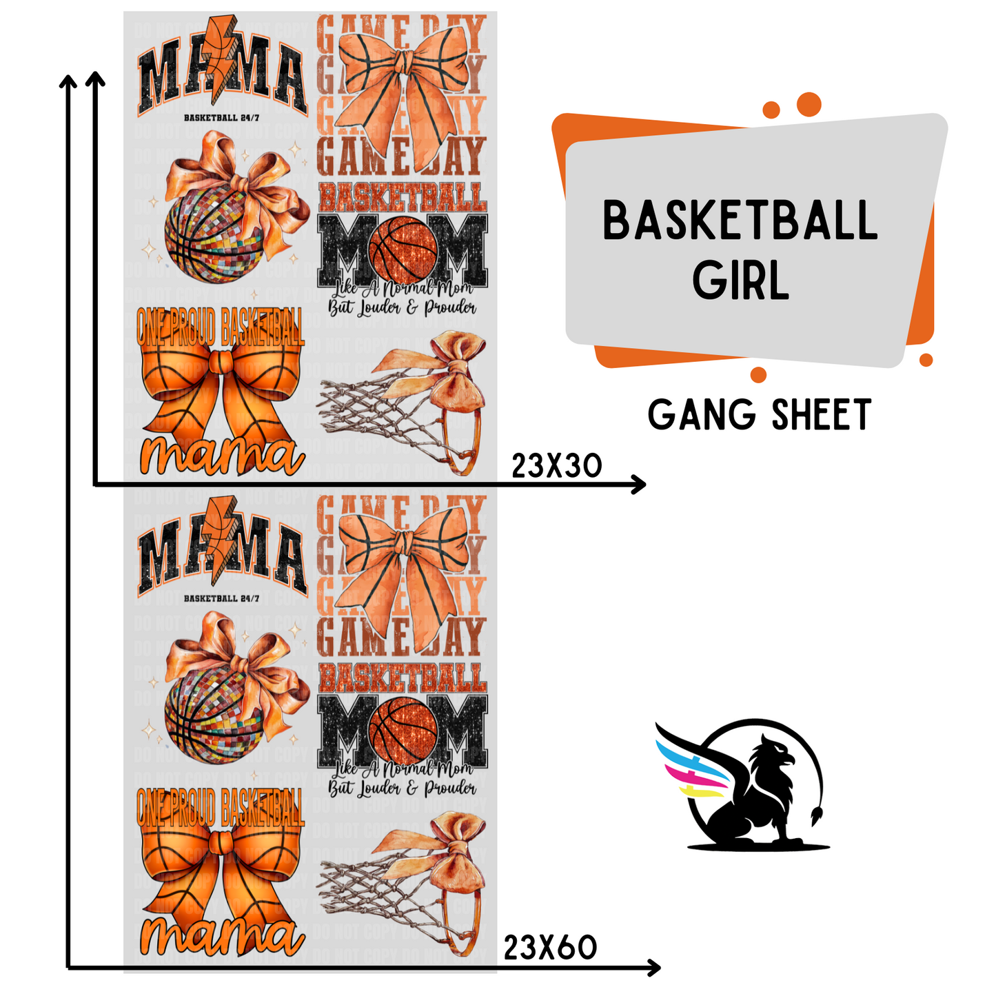 Premade Gang Sheet | Basketball Girl