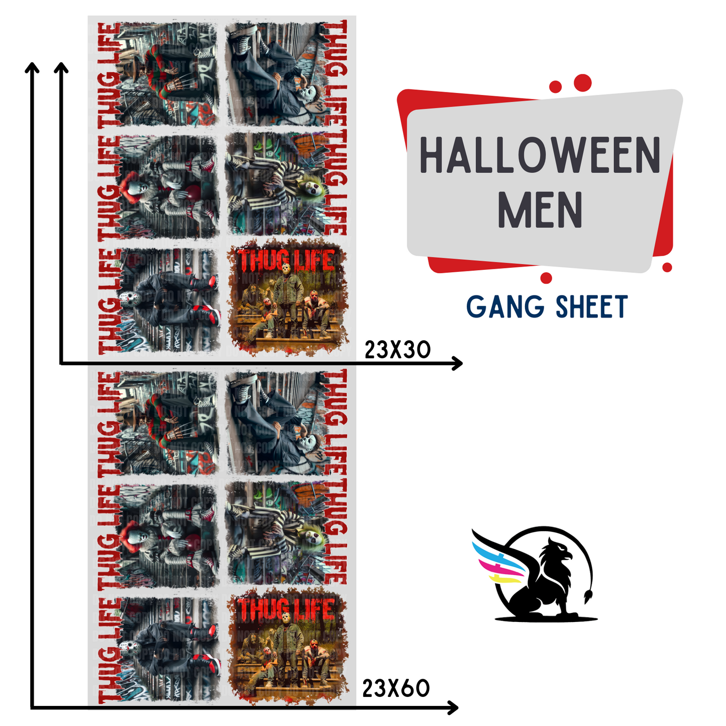 Premade Gang Sheet | Halloween Men