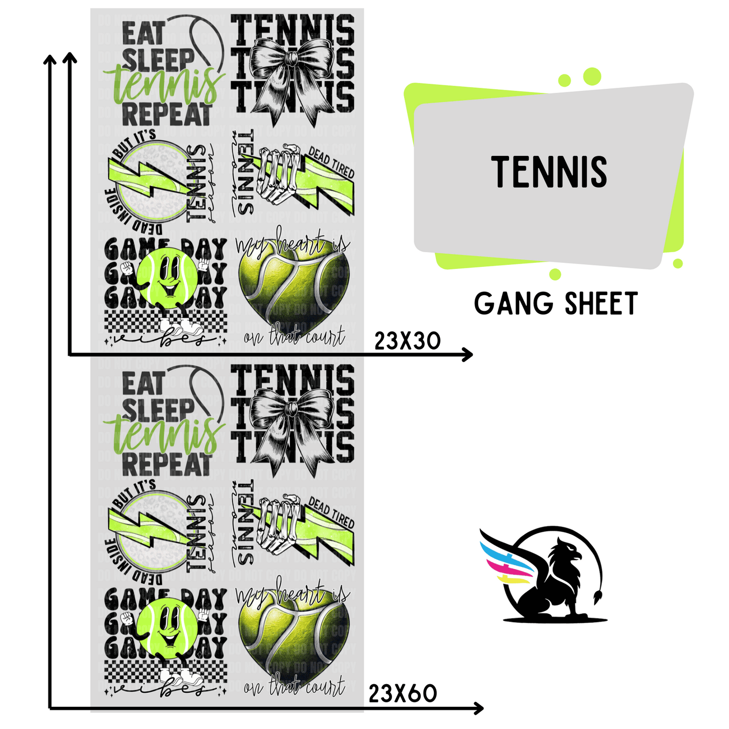 Premade Gang Sheet | Tennis